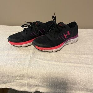 Under Armour Women's Black and Purple Athletic Shoes